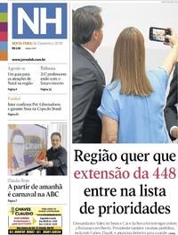Capa do jornal Jornal NH 06/12/2019