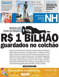Capa do jornal Jornal NH 07/06/2019