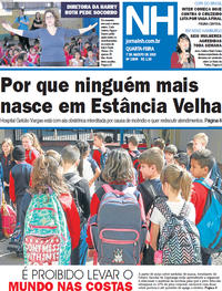Capa do jornal Jornal NH 07/08/2019