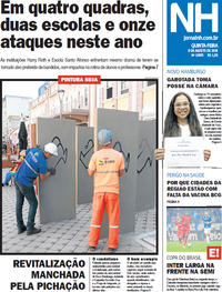 Capa do jornal Jornal NH 08/08/2019