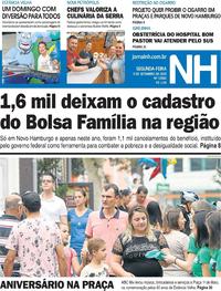 Capa do jornal Jornal NH 09/09/2019
