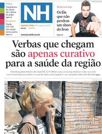 Capa do jornal Jornal NH 09/10/2019