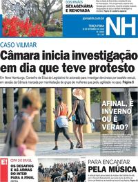 Capa do jornal Jornal NH 10/09/2019