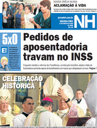 Capa do jornal Jornal NH 12/08/2019
