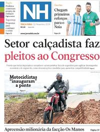 Capa do jornal Jornal NH 12/11/2019