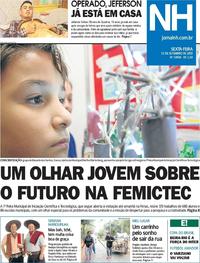 Capa do jornal Jornal NH 13/09/2019