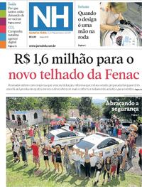 Capa do jornal Jornal NH 13/11/2019