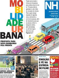 Capa do jornal Jornal NH 15/08/2019