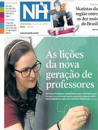 Capa do jornal Jornal NH 15/10/2019
