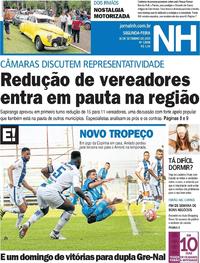 Capa do jornal Jornal NH 16/09/2019