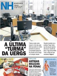 Capa do jornal Jornal NH 17/08/2019