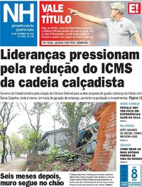Capa do jornal Jornal NH 19/09/2019