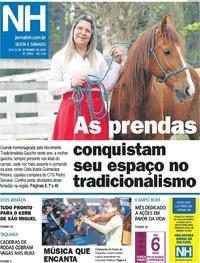 Capa do jornal Jornal NH 20/09/2019