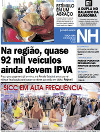 Capa do jornal Jornal NH 21/05/2019