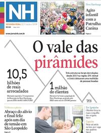 Capa do jornal Jornal NH 21/10/2019