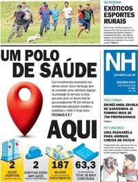 Capa do jornal Jornal NH 22/07/2019