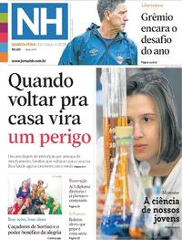 Capa do jornal Jornal NH 23/10/2019