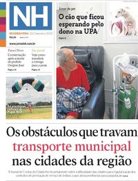 Capa do jornal Jornal NH 23/12/2019