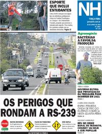Capa do jornal Jornal NH 25/06/2019