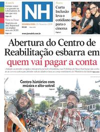 Capa do jornal Jornal NH 25/11/2019