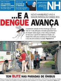 Capa do jornal Jornal NH 26/06/2019