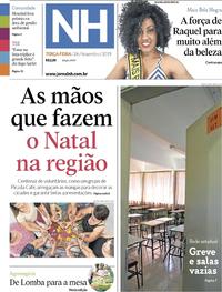 Capa do jornal Jornal NH 26/11/2019