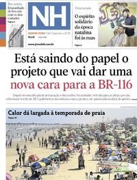 Capa do jornal Jornal NH 26/12/2019