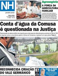 Capa do jornal Jornal NH 27/08/2019