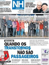 Capa do jornal Jornal NH 28/06/2019