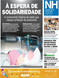 Capa do jornal Jornal NH 29/05/2019