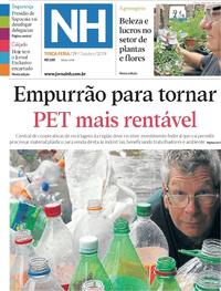 Capa do jornal Jornal NH 29/10/2019