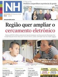 Capa do jornal Jornal NH 29/11/2019