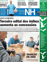 Capa do jornal Jornal NH 30/07/2019