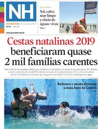 Capa do jornal Jornal NH 30/12/2019