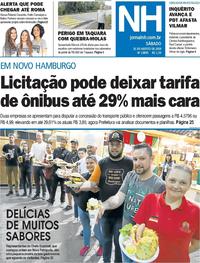 Capa do jornal Jornal NH 31/08/2019