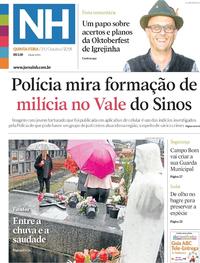 Capa do jornal Jornal NH 31/10/2019