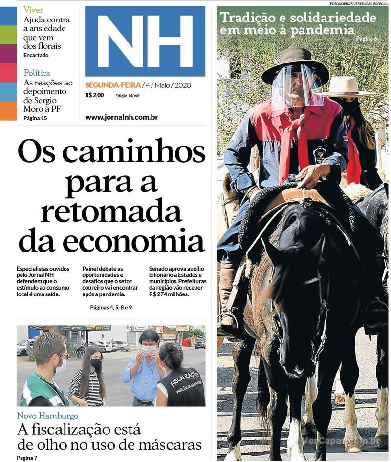 Capa do jornal Jornal NH 04/05/2020