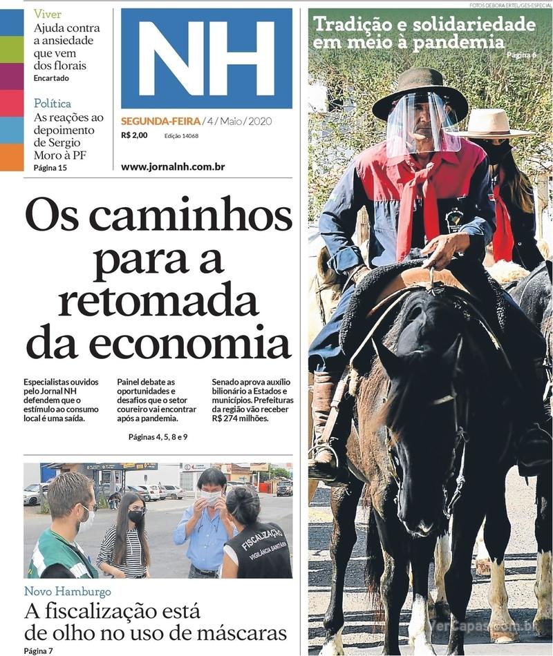Capa do jornal Jornal NH 04/06/2020