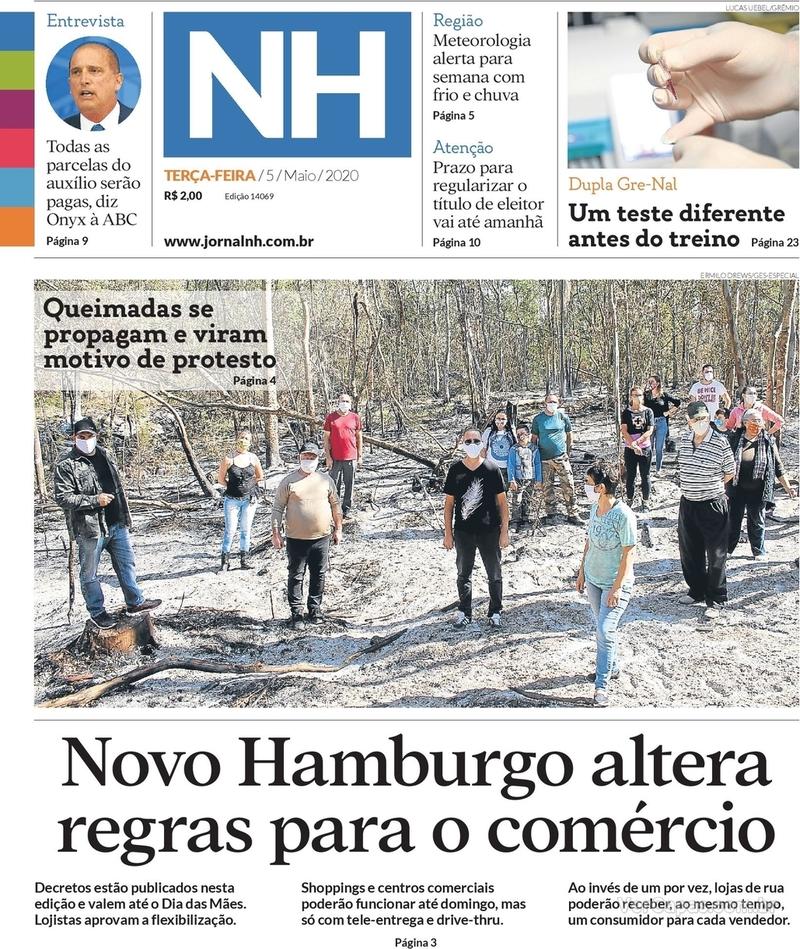 Capa do jornal Jornal NH 05/06/2020