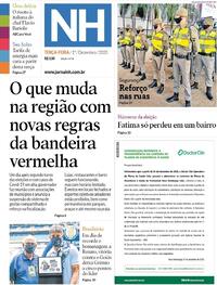 Capa do jornal Jornal NH 01/12/2020