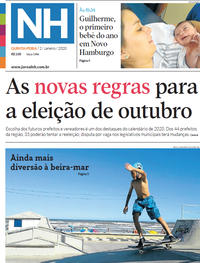 Capa do jornal Jornal NH 02/01/2020