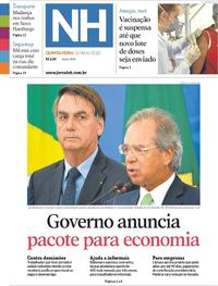 Capa do jornal Jornal NH 02/04/2020