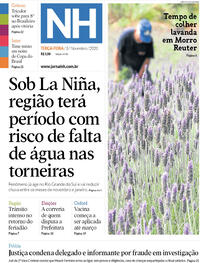 Capa do jornal Jornal NH 03/11/2020