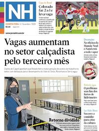 Capa do jornal Jornal NH 04/11/2020
