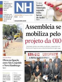 Capa do jornal Jornal NH 06/02/2020