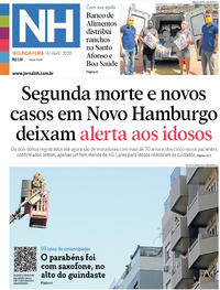 Capa do jornal Jornal NH 06/04/2020