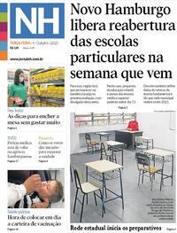 Capa do jornal Jornal NH 06/10/2020
