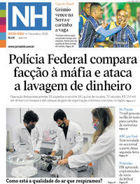 Capa do jornal Jornal NH 06/11/2020