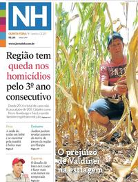 Capa do jornal Jornal NH 09/01/2020