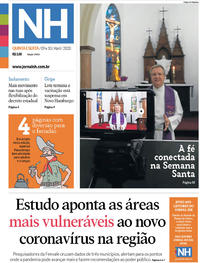 Capa do jornal Jornal NH 09/04/2020